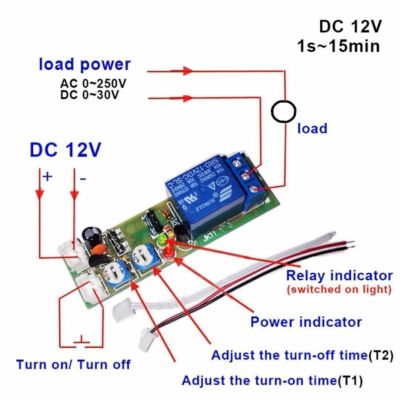 DC 12V Zeitrelais Timing Timer Delay Relay ON OFF Module 15 min DENEU