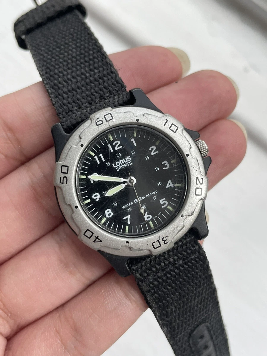 LORUS BY SEIKO V501 X212 SPORTS 37mm DIVERS BAZEL MEN S WATCH