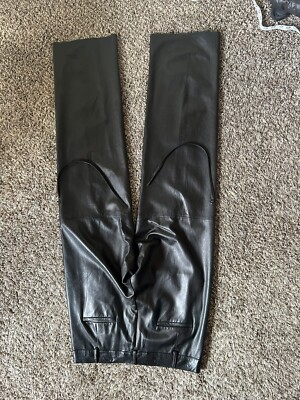 New CoSTUME NATIONAL Italian made Leather pants size32 eu48 Retail Value $800.00