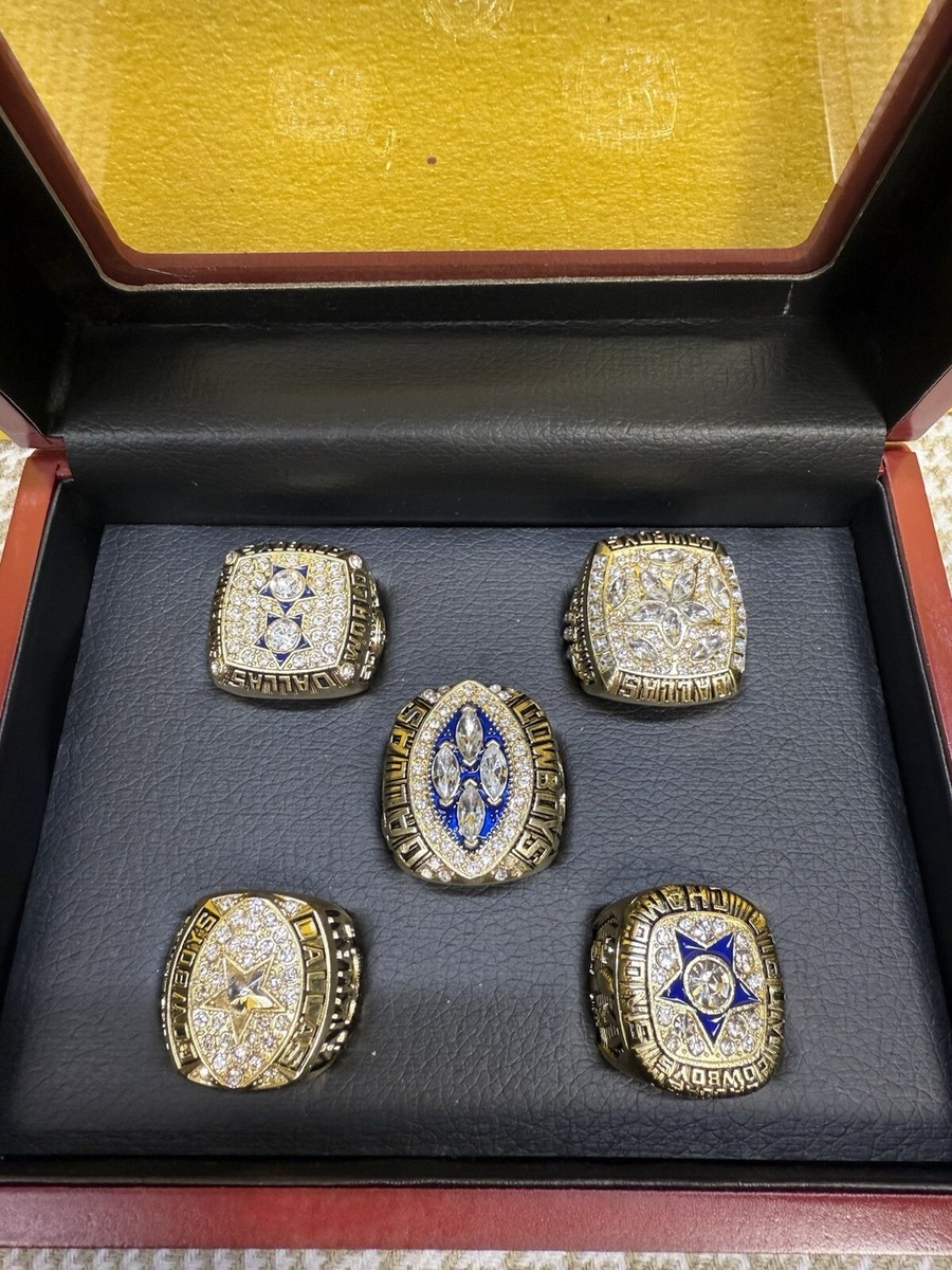 Dallas Cowboys Super Bowl 5 Ring Set with Display Box | eBay