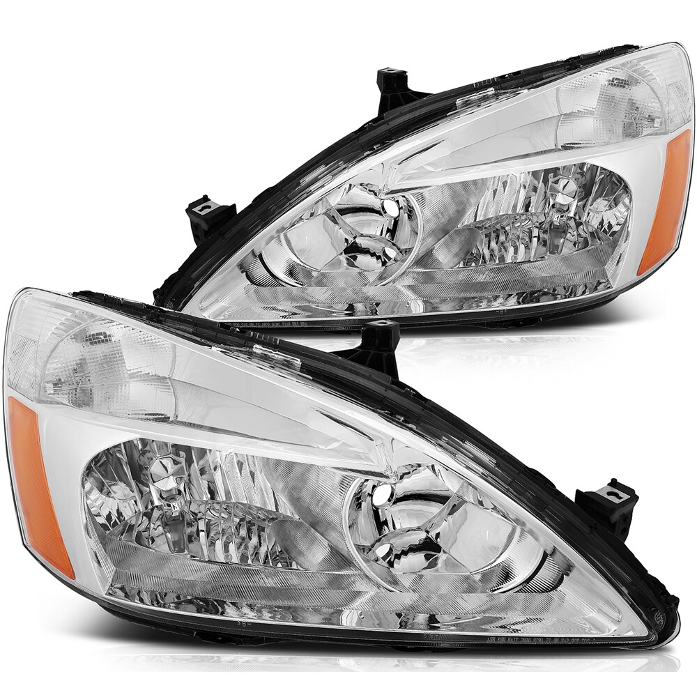 For 2003-2007 Honda Accord Headlights Assembly Headlamps Passenger Driver Pair