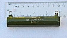 MALLORY 160 ohm 55 watt Wirewound Power Resistor New Old Stock