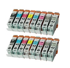 Ink Cartridges Set Replacement for CLI-42 Canon Pixma Pro-100 Photo Printer