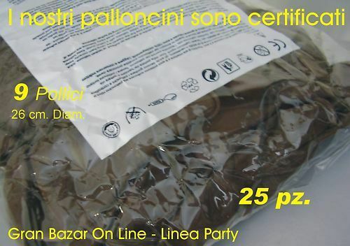 Palloncini In Lattice Ecologici Marroni 26 Cm - Confezione Da 10 Per Feste, Compleanni Ed Eventi - Biodegradabili