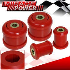 For 01-05 Civic / 02-06 RSX Front Lower Control Arm Bushing Kit Red Polyurethane