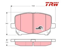 Bremsbelagsatz, Scheibenbremse Cotec Trw GDB3248 FüR Toyota