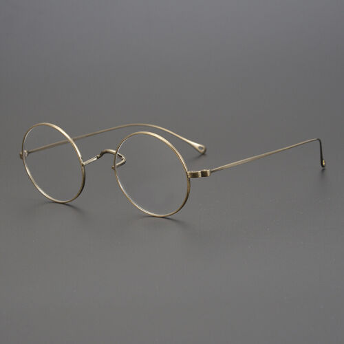 Vintage Round Pure Titanium retro Eyeglass Frames Optical RX Glasses 42-20-143