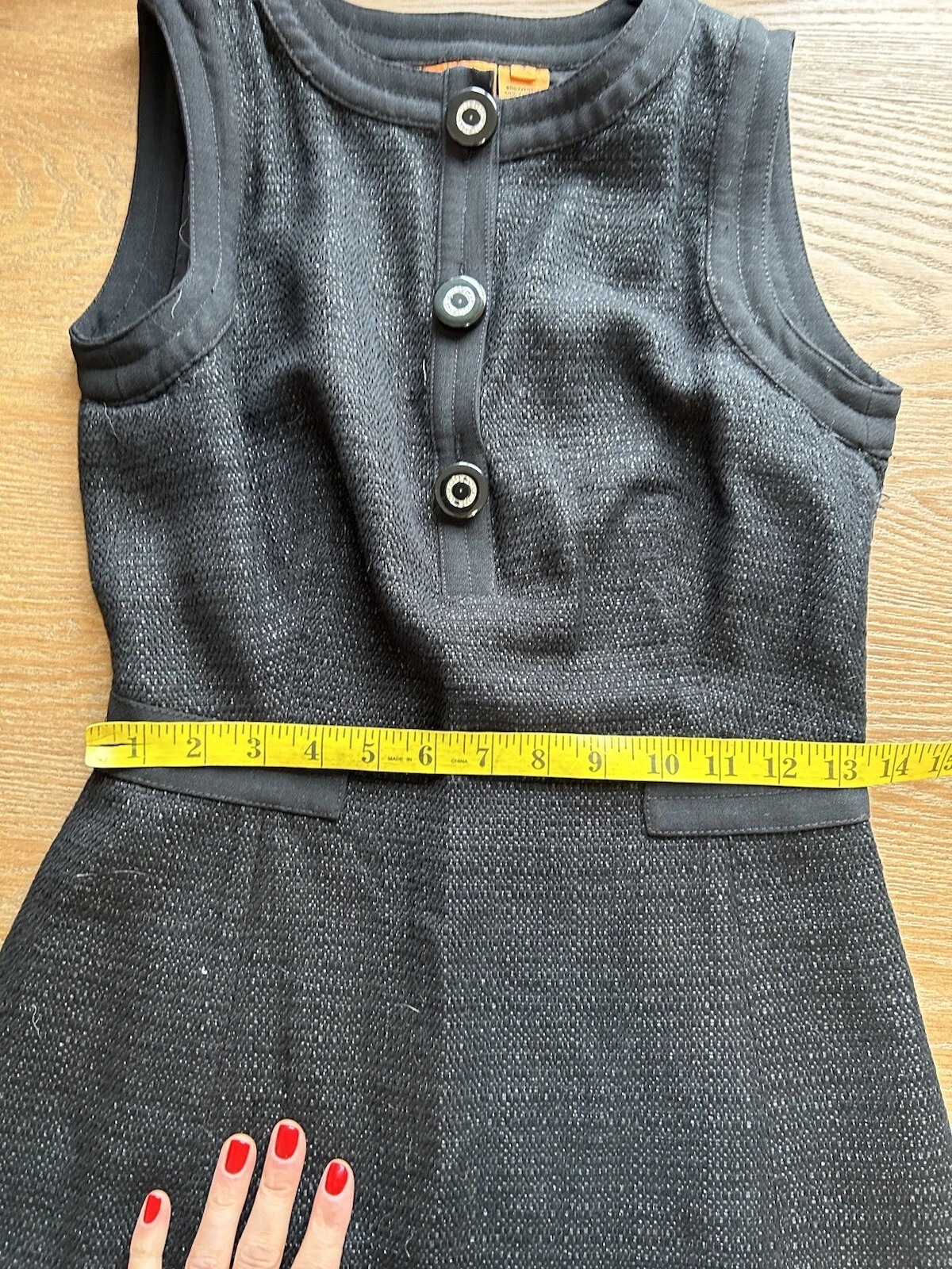 Abito tubino senza maniche Tory Burch donna 2 nero in tweed