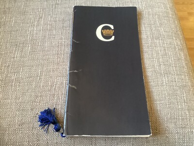 British Airways Concorde Original Menu Washington IAD -LHR 23/2/1977