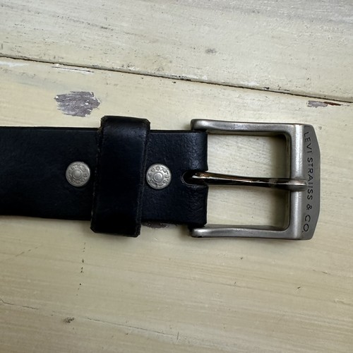 Levis - Vintage 1990er Jahre Made in USA brauner Ledergürtel, Herren 38 - MUSS GESEHEN WERDEN! - Bild 4 von 16