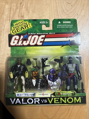 2004 Gi Joe Valor Vs Venom Sgt Stalker Firefly Figures