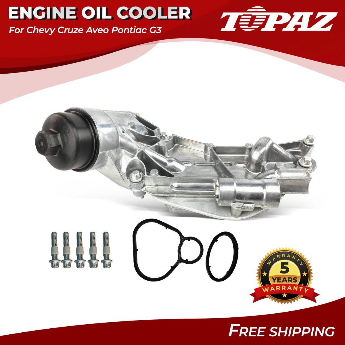 93186324 Engine Oil Cooler w/Oil Filter Assembly For Chevy Cruze