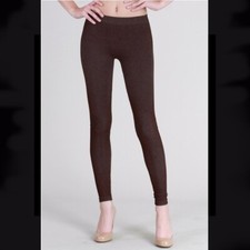 New Brown Denim Pattern Ultra Stretchy Seamless Leggings by Nikibiki