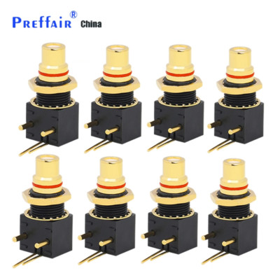 36PCS Brass RCA Female Socket PCB PANEL MOUNT Soldering Metal Adapter Connectors