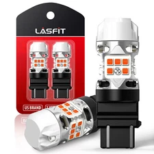 LASFIT 3157 3457 LED Front Turn Signal Light Bulbs Lamps Error Free Amber Yellow