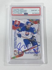 Juraj Slafkovsky Signed 2021 IIHF Rc Card Canadiens SCK/2021-24 PSA 10 Auto