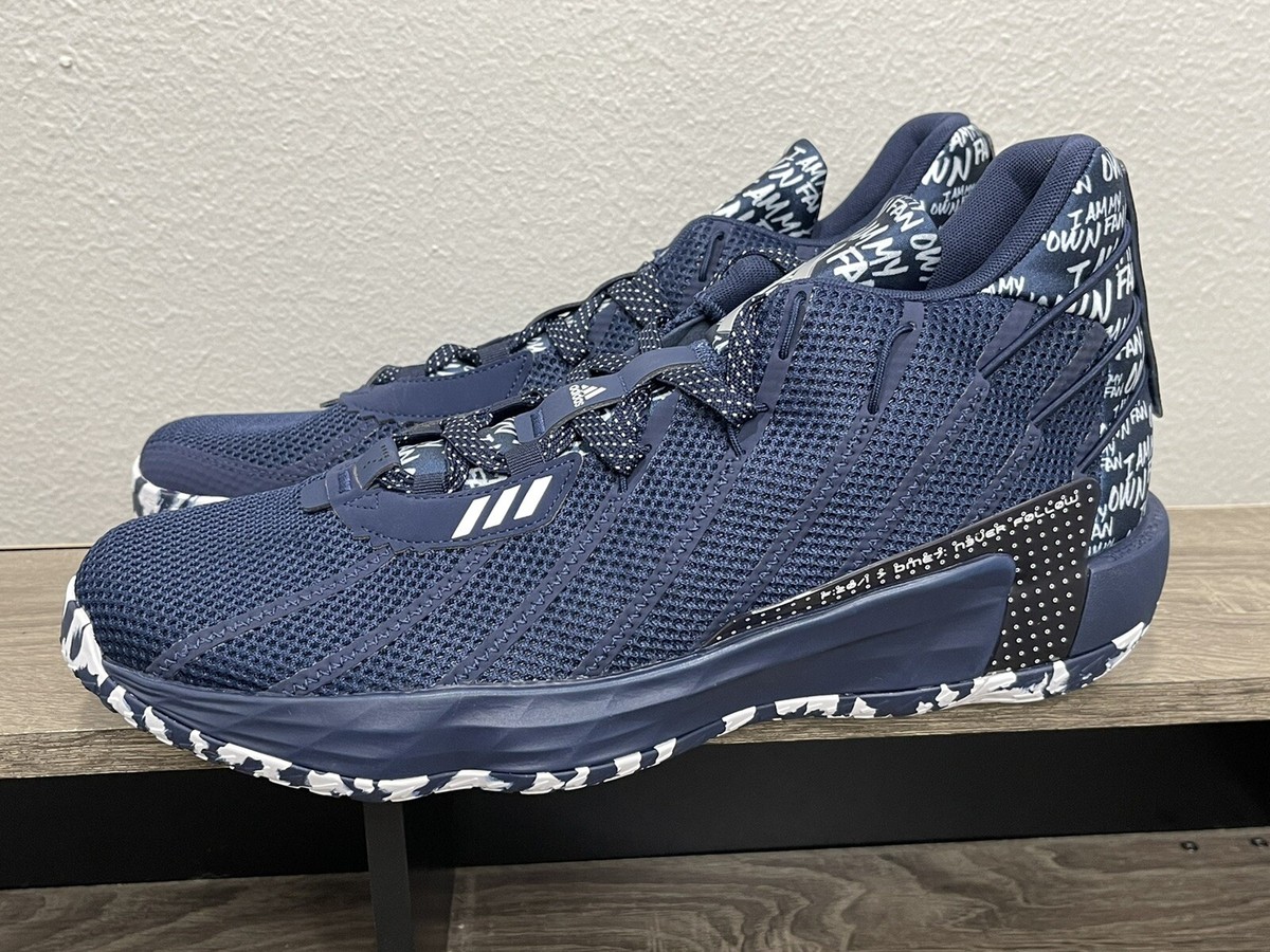 Adidas Damian Lillard Dame I Am My Own Fan Navy Blue White Mens