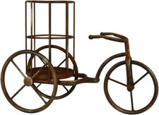 Classic Vintage Bike Delivery Style Wine Rack Freestanding Single Bottle Holder