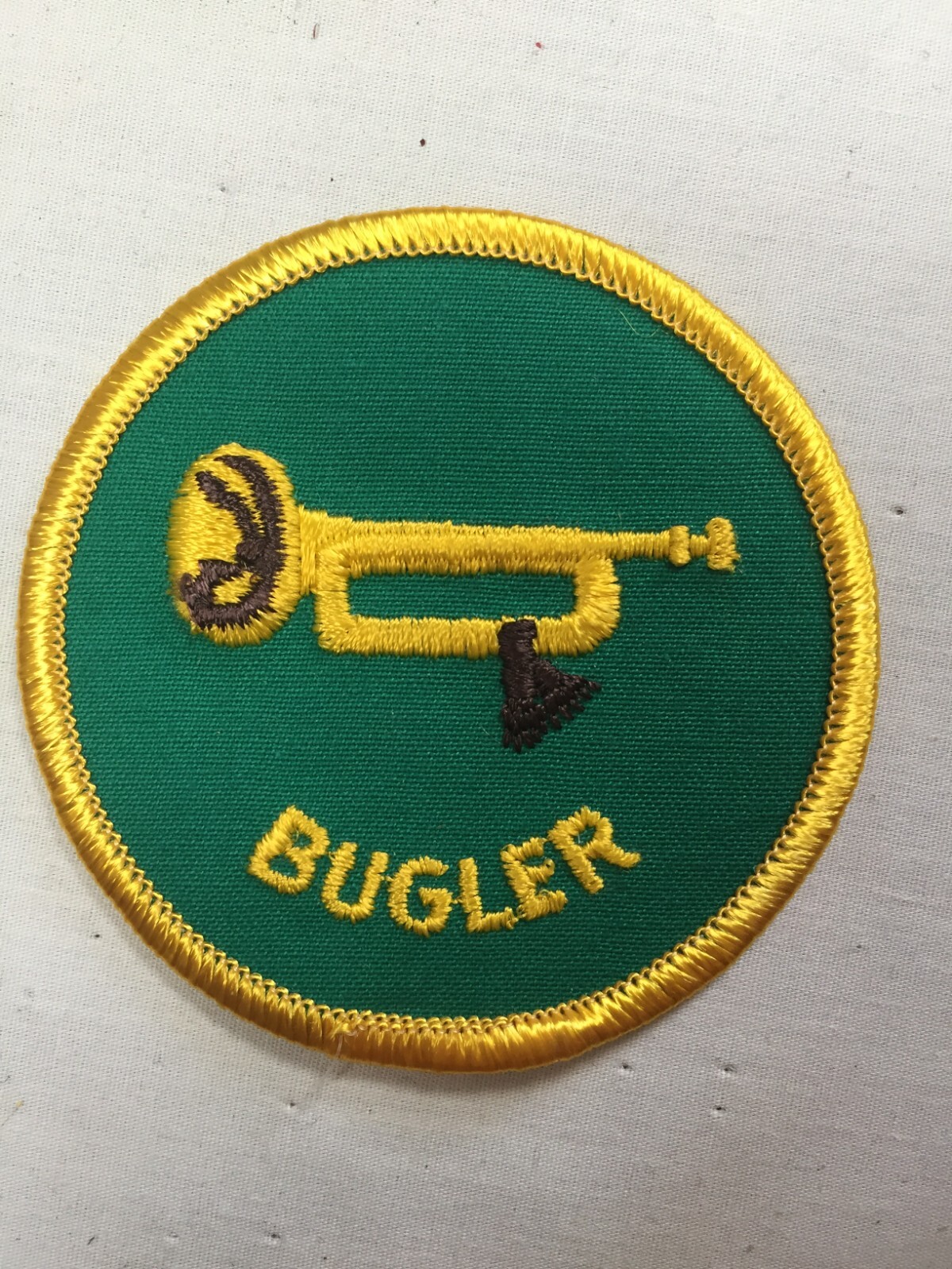 1970's Bugler yellow plastic back Youth BSA Position Patch | eBay