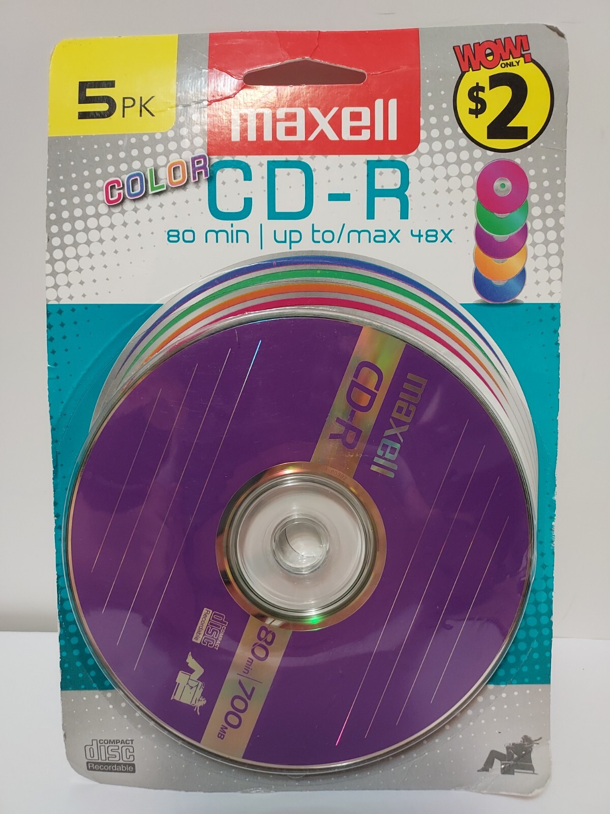 5 Pack Maxell Color CD-R Data - Music Photos - 80mins 700mb- Sealed ...