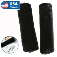 2PCS Universal Seat Belt Cover Soft Shoulder Pad Protector Car Truck Black