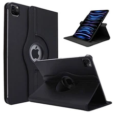 For iPad Pro 12.9" 4th 2020 5th 2021 6th 2022 Case 360 Degrees Rotating PU Cover