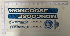 Mongoose Pro Sticker Decals (White, Black, Blue) - Die Cut 