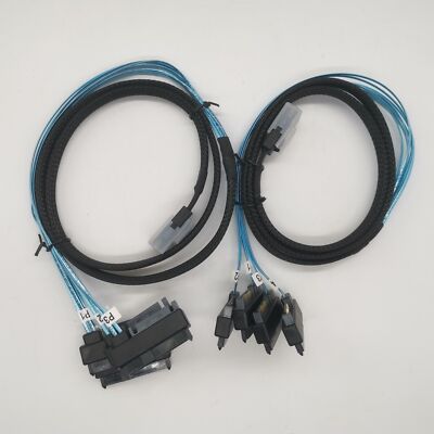 2x Mini SAS 36P SFF-8087 to 4 SFF-8482 Connectors With SATA Power Cable 3FT US