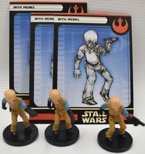 Star Wars Miniatures Game 3x Bith Rebel 44/60 W/Card