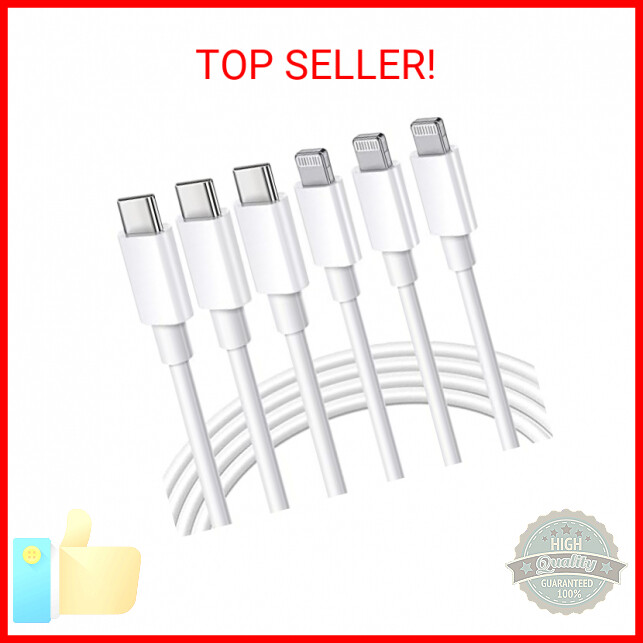 Ximytec [MFi Certified] USB C to Lightning Cable 3Pack 10FT iPhone Fast Charger-image