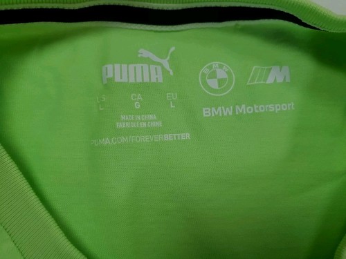 BMW Motorsports Men's Lime Shirt Size L - Picture 4 of 6