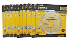 Lot of (10) 4-1/2" Diamond Blade Wet/Dry Turbo Arbor 7/8" 5/8" 20mm