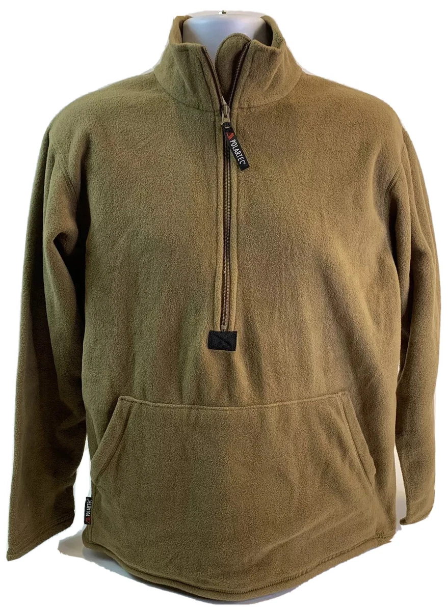 Genuine US Military Polartec Fleece Half-Zip Pullover Jacket Size M Pre-Owned