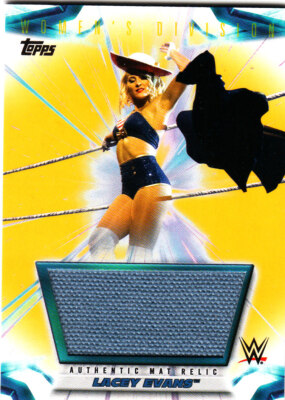 2021 Topps WWE Women's Division Lacy Evans Mat Relic GOLD SSP #7/10