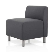 Melia Straight Back Modular Visitor Sofa Grey Fabric (New)