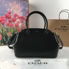 COACH CU218 Empire Carryall Bag Hand Bag Black Outlet
