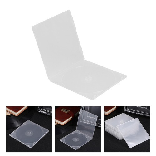 Set of 3 Dvd Box Clear Cd Holder Organizer for Discs Storage Case - Afbeelding 8 van 12