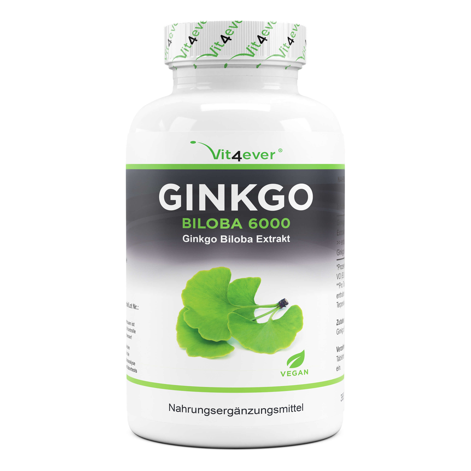 365x Comprimidos Ginkgo Biloba 6000mg Concentración Ginko Gingo Gingko - Vegano