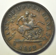 mw27735 Canada - Bank of Upper Canada  Penny Token 1852  KM#Tn3