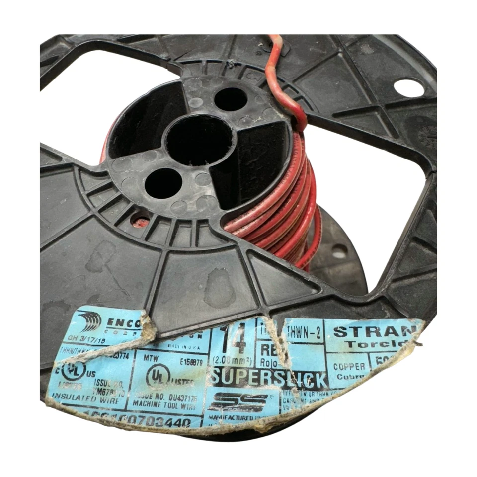 Encore Wire Corp T90 TWN-75 Super Slick Elite Red Wire 14 AWG Approx 85' Long - Image 3 of 4