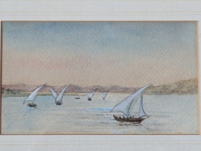 Antikes Original Aquarell Gemälde Attrib. oder Kreis Edward Lear 1812-1888
