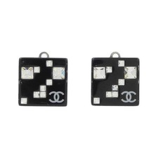 Chanel Vintage Earrings Women Black One Size