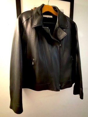 Gerard Darel black leather moto, everyday jacket in excellent condition, EU46