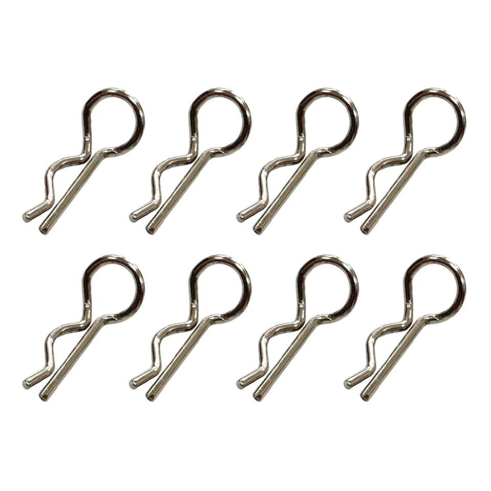 8 Pieces RC Body Shell Clips R Clips Universal Metal Update Parts R Type Pins - Image 4 of 4