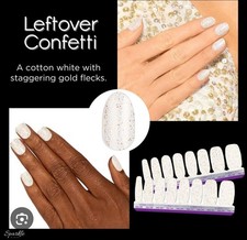 Color Street Nail Polish Strips, Leftover Confetti, NEW YEARS, New In Box, READ 