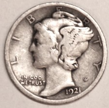 1921-P Mercury Dime - Fine - #5221MDA