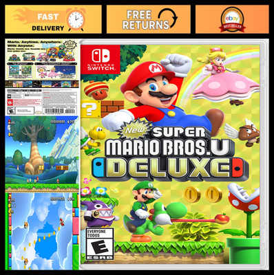 Super Mario Bros U Deluxe Game - Nintendo Switch, Family Fun, Adventure Game