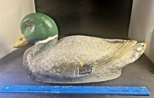 J C HIGGINS LIFE LIKE DECOY Paper Machet MALLARD DRAKE DUCK 1950'S Sears Roebuck