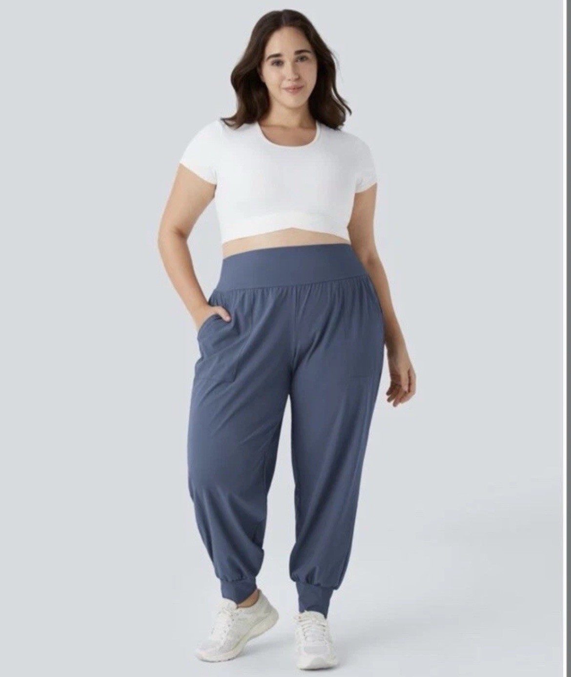 Halara High Waisted Nightshadow Blue XL Yoga Joggers with Side Pockets