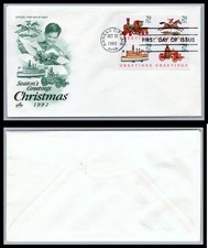 US FDC # 2711-2714 29c Christmas Toys  ArtCraft  s.cancel 1992, 9Q4607